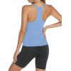 image:imageTrendy Queen Womens Racerback Ribbed Tank Tops Soft Stretch V Neck Workout Casual Tops Summer Sleeveless Crop CamisoleSkyblue