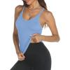 image:imageTrendy Queen Womens Racerback Ribbed Tank Tops Soft Stretch V Neck Workout Casual Tops Summer Sleeveless Crop CamisoleSkyblue