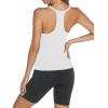 image:imageTrendy Queen Womens Racerback Ribbed Tank Tops Soft Stretch V Neck Workout Casual Tops Summer Sleeveless Crop CamisoleWhite