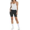 image:imageTrendy Queen Womens Racerback Ribbed Tank Tops Soft Stretch V Neck Workout Casual Tops Summer Sleeveless Crop CamisoleWhite