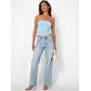 image:imageTrendy Queen Womens Strapless Bandeau Crop TopBaby Blue