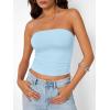 image:imageTrendy Queen Womens Strapless Bandeau Crop TopBaby Blue