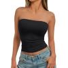 image:imageTrendy Queen Womens Strapless Bandeau Crop TopBlack