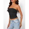 image:imageTrendy Queen Womens Strapless Bandeau Crop TopBlack