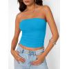 image:imageTrendy Queen Womens Strapless Bandeau Crop TopBlue