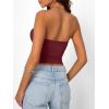 image:imageTrendy Queen Womens Strapless Bandeau Crop TopBurgundy