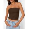 image:imageTrendy Queen Womens Strapless Bandeau Crop TopChocolate
