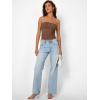 image:imageTrendy Queen Womens Strapless Bandeau Crop TopCoffee