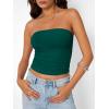 image:imageTrendy Queen Womens Strapless Bandeau Crop TopDark Green