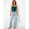 image:imageTrendy Queen Womens Strapless Bandeau Crop TopDark Green