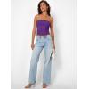 image:imageTrendy Queen Womens Strapless Bandeau Crop TopDark Purple