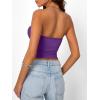 image:imageTrendy Queen Womens Strapless Bandeau Crop TopDark Purple