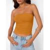 image:imageTrendy Queen Womens Strapless Bandeau Crop TopGolden Ochre