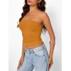 image:imageTrendy Queen Womens Strapless Bandeau Crop TopGolden Ochre