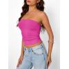 image:imageTrendy Queen Womens Strapless Bandeau Crop TopHotpink