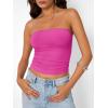 image:imageTrendy Queen Womens Strapless Bandeau Crop TopHotpink