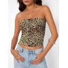 image:imageTrendy Queen Womens Strapless Bandeau Crop TopLeopard