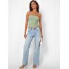 image:imageTrendy Queen Womens Strapless Bandeau Crop TopLight Green