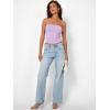 image:imageTrendy Queen Womens Strapless Bandeau Crop TopLight Purple