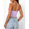 image:imageTrendy Queen Womens Strapless Bandeau Crop TopLight Purple