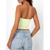 image:imageTrendy Queen Womens Strapless Bandeau Crop TopLight Yellow