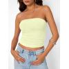image:imageTrendy Queen Womens Strapless Bandeau Crop TopLight Yellow