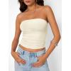 image:imageTrendy Queen Womens Strapless Bandeau Crop TopLightapricot