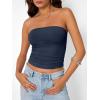 image:imageTrendy Queen Womens Strapless Bandeau Crop TopNavy