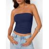 image:imageTrendy Queen Womens Strapless Bandeau Crop TopNavy Blue