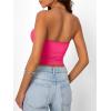 image:imageTrendy Queen Womens Strapless Bandeau Crop TopNeon Pink