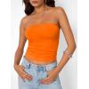 image:imageTrendy Queen Womens Strapless Bandeau Crop TopOrange
