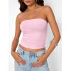 image:imageTrendy Queen Womens Strapless Bandeau Crop TopPink