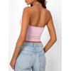 image:imageTrendy Queen Womens Strapless Bandeau Crop TopPink
