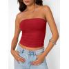 image:imageTrendy Queen Womens Strapless Bandeau Crop TopRed
