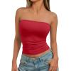 image:imageTrendy Queen Womens Strapless Bandeau Crop TopRed