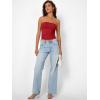 image:imageTrendy Queen Womens Strapless Bandeau Crop TopRed