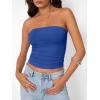 image:imageTrendy Queen Womens Strapless Bandeau Crop TopRoyalblue