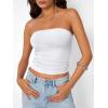 image:imageTrendy Queen Womens Strapless Bandeau Crop TopWhite