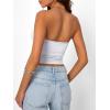 image:imageTrendy Queen Womens Strapless Bandeau Crop TopWhite
