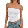 image:imageTrendy Queen Womens Strapless Bandeau Crop TopWhite