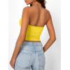 image:imageTrendy Queen Womens Strapless Bandeau Crop TopYellow