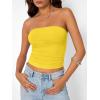 image:imageTrendy Queen Womens Strapless Bandeau Crop TopYellow