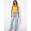 image:imageTrendy Queen Womens Strapless Bandeau Crop TopYellow
