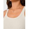 image:imageTrendy Queen Womens Tank Tops Crop Camisole Summer Fashion Sleeveless Ribbed Workout Basic Going Out Gym Spring Clothes 2026Beige
