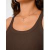 image:imageTrendy Queen Womens Tank Tops Crop Camisole Summer Fashion Sleeveless Ribbed Workout Basic Going Out Gym Spring Clothes 2026Brown