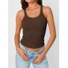 image:imageTrendy Queen Womens Tank Tops Crop Camisole Summer Fashion Sleeveless Ribbed Workout Basic Going Out Gym Spring Clothes 2026Brown