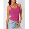 image:imageTrendy Queen Womens Tank Tops Crop Camisole Summer Fashion Sleeveless Ribbed Workout Basic Going Out Gym Spring Clothes 2026Hot Pink