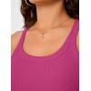 image:imageTrendy Queen Womens Tank Tops Crop Camisole Summer Fashion Sleeveless Ribbed Workout Basic Going Out Gym Spring Clothes 2026Hot Pink