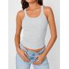 image:imageTrendy Queen Womens Tank Tops Crop Camisole Summer Fashion Sleeveless Ribbed Workout Basic Going Out Gym Spring Clothes 2026Light Grey