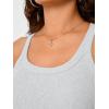 image:imageTrendy Queen Womens Tank Tops Crop Camisole Summer Fashion Sleeveless Ribbed Workout Basic Going Out Gym Spring Clothes 2026Light Grey